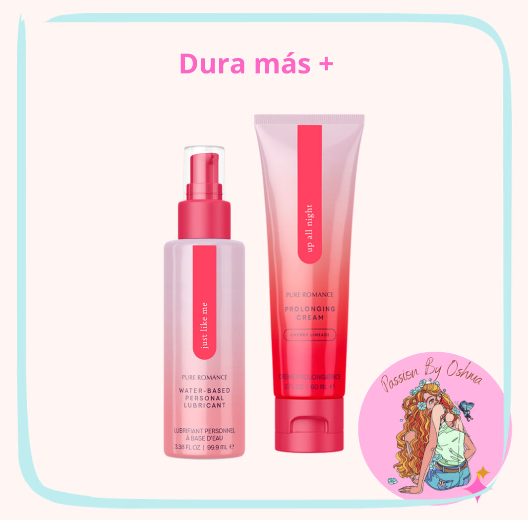 Dura más + (Lubricante a base de agua & crema para retrasar eyaculación)